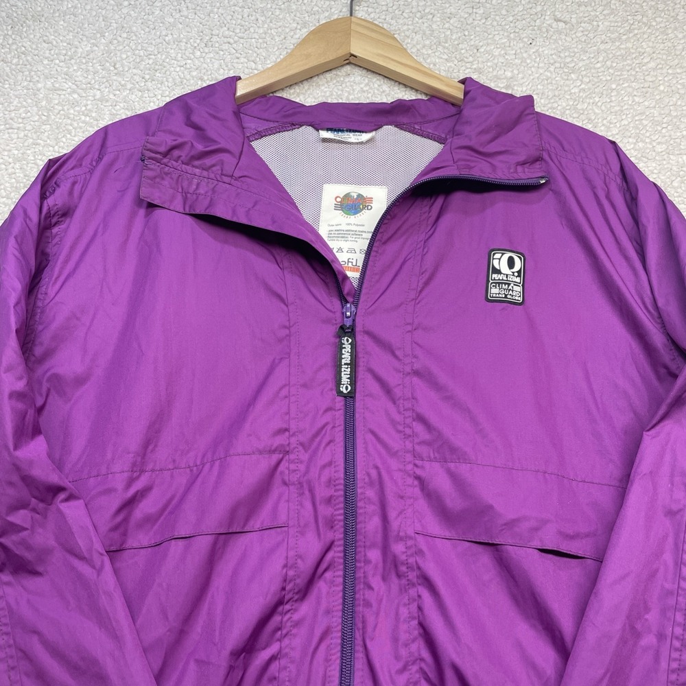 Pearl Izumi Jacket Mens L Purple ClimaGuard Trans‎ Globe Cycling Windbreaker Zip